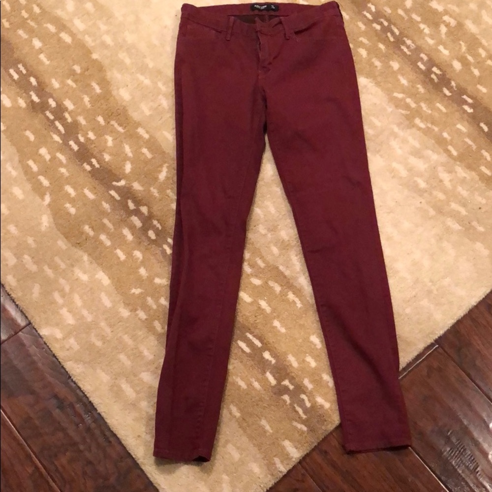 Maroon skinny jeans